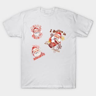 Vintage Santa Claus Stickers Pack T-Shirt